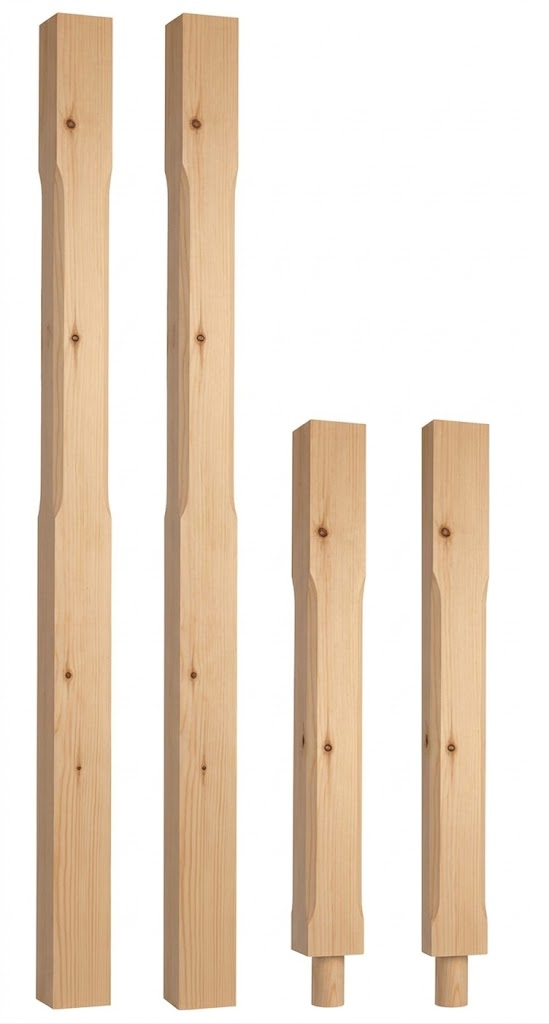 Pine Stop Chamfer Newels